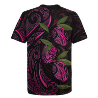 Hawaiian Mango Tribal Tattoo Rugby Jersey Pink Pacific Traditional Pattern LT9 - Polynesian Pride