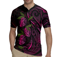Hawaiian Mango Tribal Tattoo Rugby Jersey Pink Pacific Traditional Pattern LT9 - Polynesian Pride
