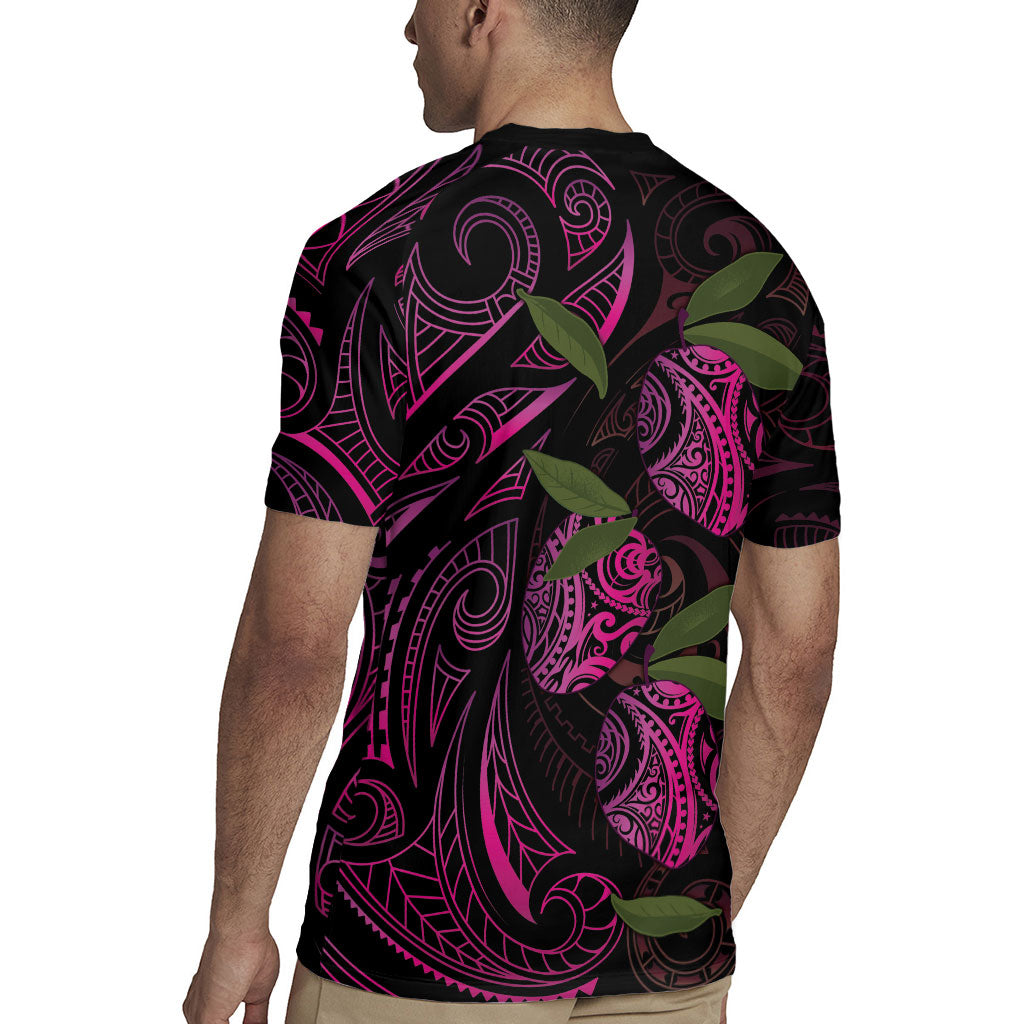 Hawaiian Mango Tribal Tattoo Rugby Jersey Pink Pacific Traditional Pattern LT9 - Polynesian Pride