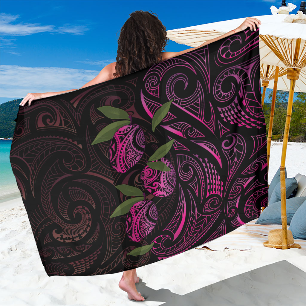 Hawaiian Mango Tribal Tattoo Sarong Pink Pacific Traditional Pattern LT9 One Size 44 x 66 inches Pink - Polynesian Pride
