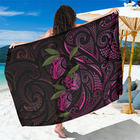 Hawaiian Mango Tribal Tattoo Sarong Pink Pacific Traditional Pattern LT9 One Size 44 x 66 inches Pink - Polynesian Pride
