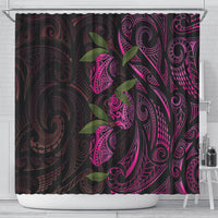 Hawaiian Mango Tribal Tattoo Shower Curtain Pink Pacific Traditional Pattern LT9 - Polynesian Pride