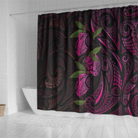 Hawaiian Mango Tribal Tattoo Shower Curtain Pink Pacific Traditional Pattern LT9 - Polynesian Pride