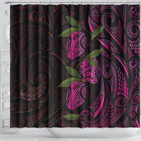 Hawaiian Mango Tribal Tattoo Shower Curtain Pink Pacific Traditional Pattern LT9 - Polynesian Pride