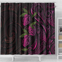 Hawaiian Mango Tribal Tattoo Shower Curtain Pink Pacific Traditional Pattern LT9 - Polynesian Pride