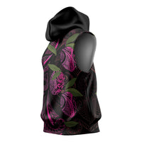 Hawaiian Mango Tribal Tattoo Sleeveless Hoodie Pink Pacific Traditional Pattern LT9 - Polynesian Pride