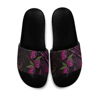 Hawaiian Mango Tribal Tattoo Slide Sandals Pink Pacific Traditional Pattern LT9 Pink - Polynesian Pride
