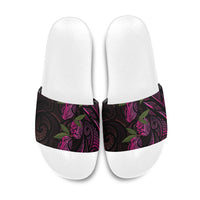 Hawaiian Mango Tribal Tattoo Slide Sandals Pink Pacific Traditional Pattern LT9 Pink - Polynesian Pride