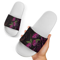 Hawaiian Mango Tribal Tattoo Slide Sandals Pink Pacific Traditional Pattern LT9 - Polynesian Pride