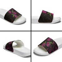 Hawaiian Mango Tribal Tattoo Slide Sandals Pink Pacific Traditional Pattern LT9 - Polynesian Pride