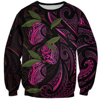 Hawaiian Mango Tribal Tattoo Sweatshirt Pink Pacific Traditional Pattern LT9 Unisex Pink - Polynesian Pride