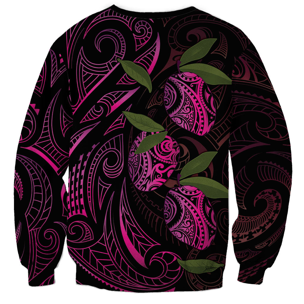 Hawaiian Mango Tribal Tattoo Sweatshirt Pink Pacific Traditional Pattern LT9 - Polynesian Pride