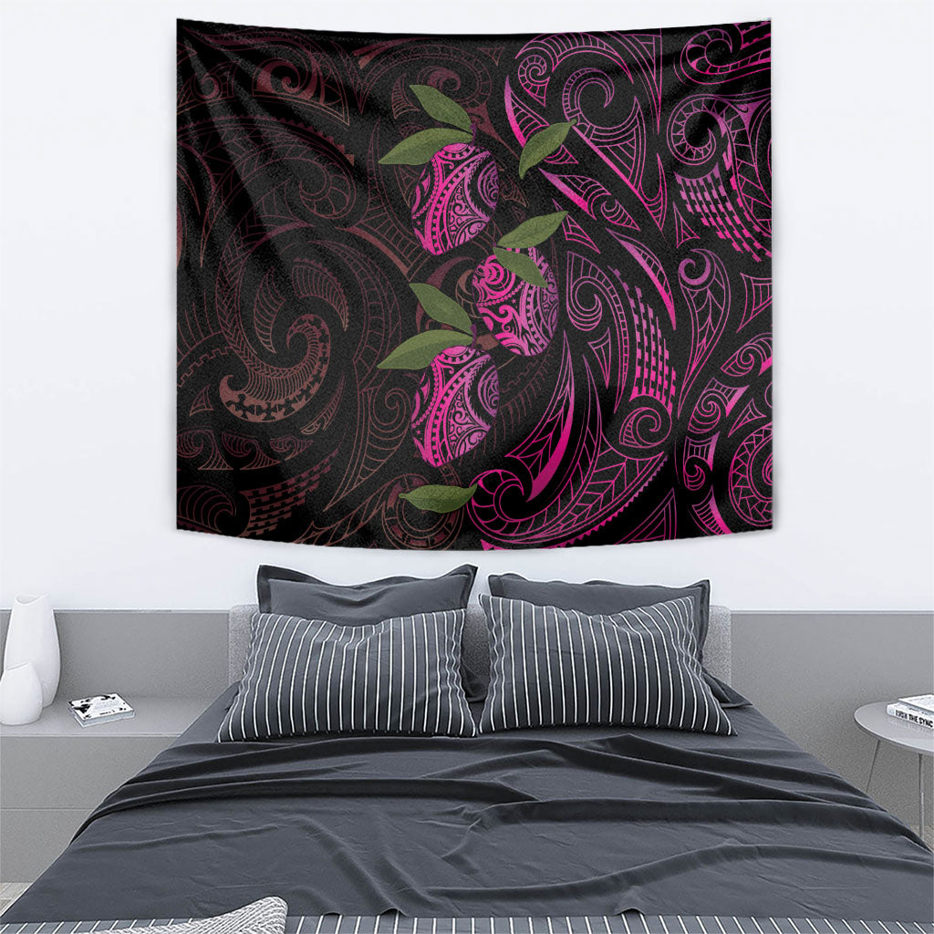 Hawaiian Mango Tribal Tattoo Tapestry Pink Pacific Traditional Pattern LT9 - Polynesian Pride