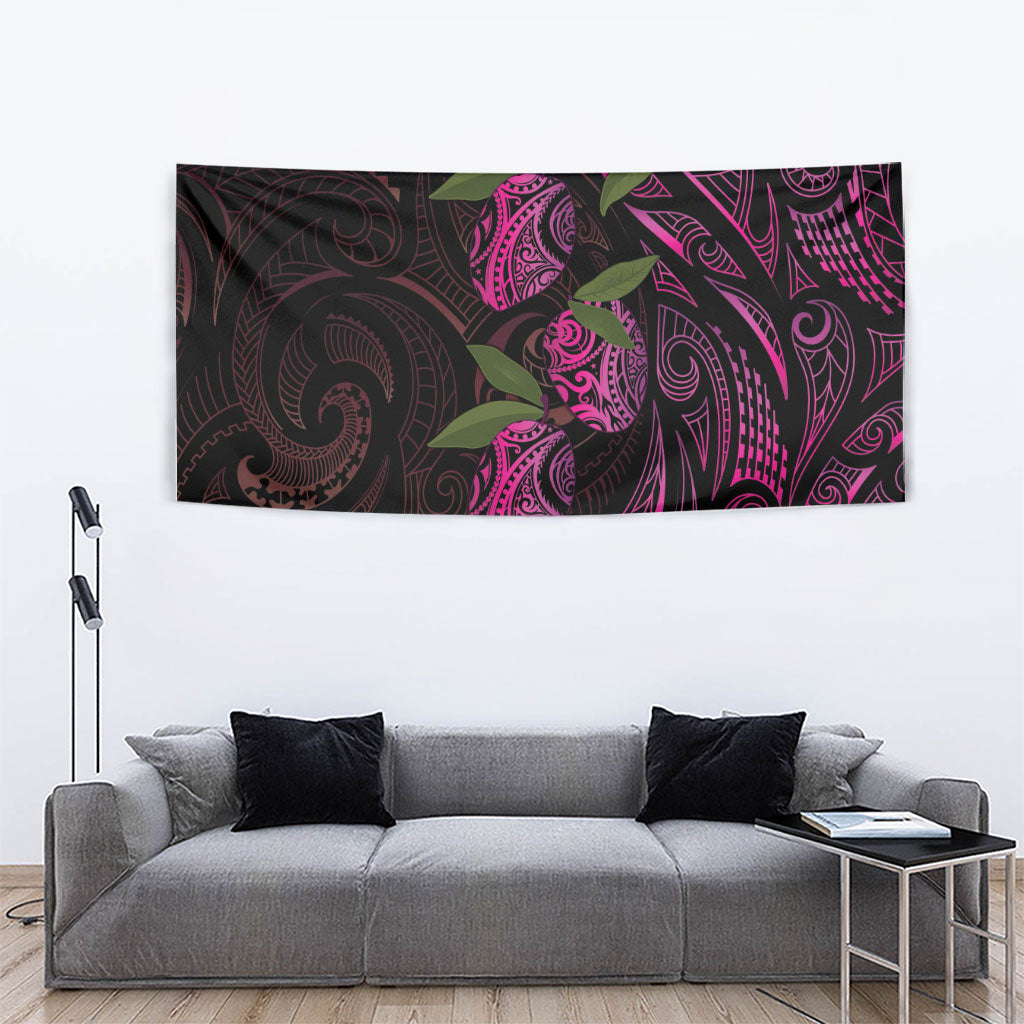 Hawaiian Mango Tribal Tattoo Tapestry Pink Pacific Traditional Pattern LT9 - Polynesian Pride