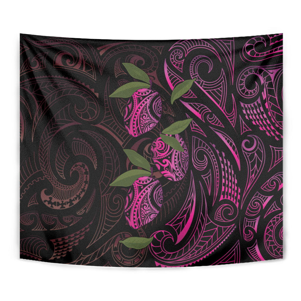 Hawaiian Mango Tribal Tattoo Tapestry Pink Pacific Traditional Pattern LT9 - Polynesian Pride