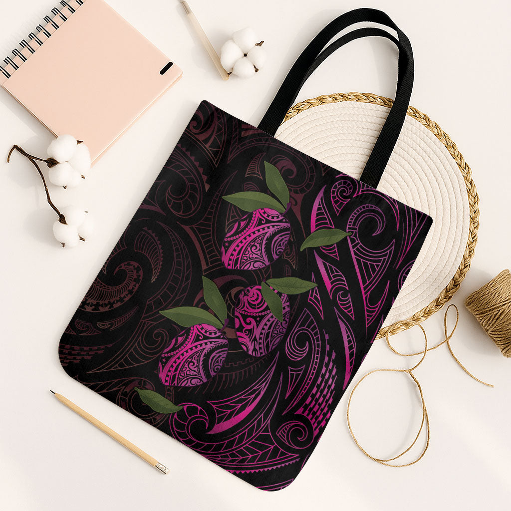 Hawaiian Mango Tribal Tattoo Tote Bag Pink Pacific Traditional Pattern LT9 Black Strap One Size Pink - Polynesian Pride