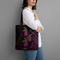 Hawaiian Mango Tribal Tattoo Tote Bag Pink Pacific Traditional Pattern LT9 - Polynesian Pride