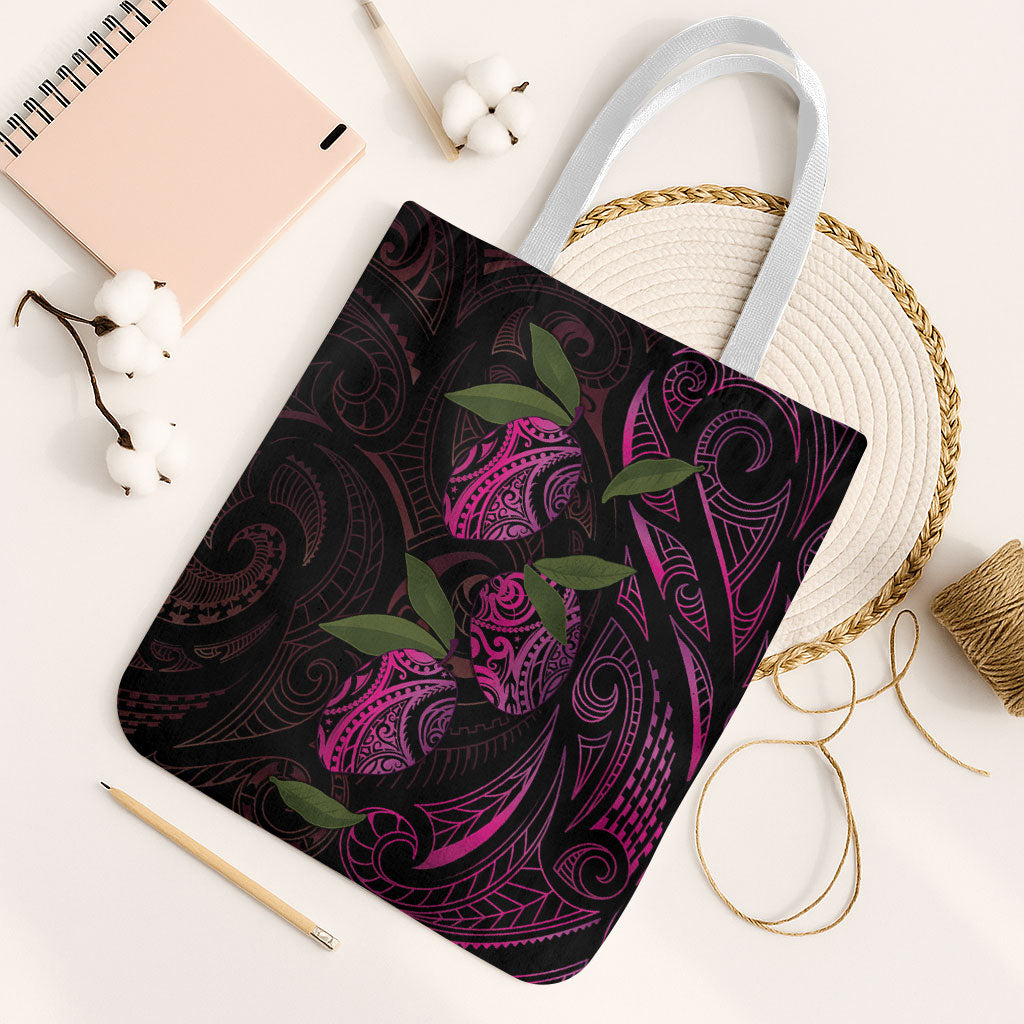 Hawaiian Mango Tribal Tattoo Tote Bag Pink Pacific Traditional Pattern LT9 White Strap One Size Pink - Polynesian Pride