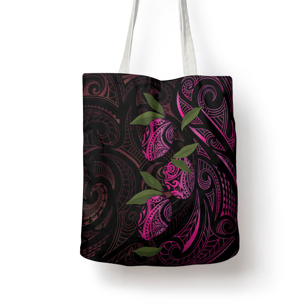 Hawaiian Mango Tribal Tattoo Tote Bag Pink Pacific Traditional Pattern LT9 - Polynesian Pride