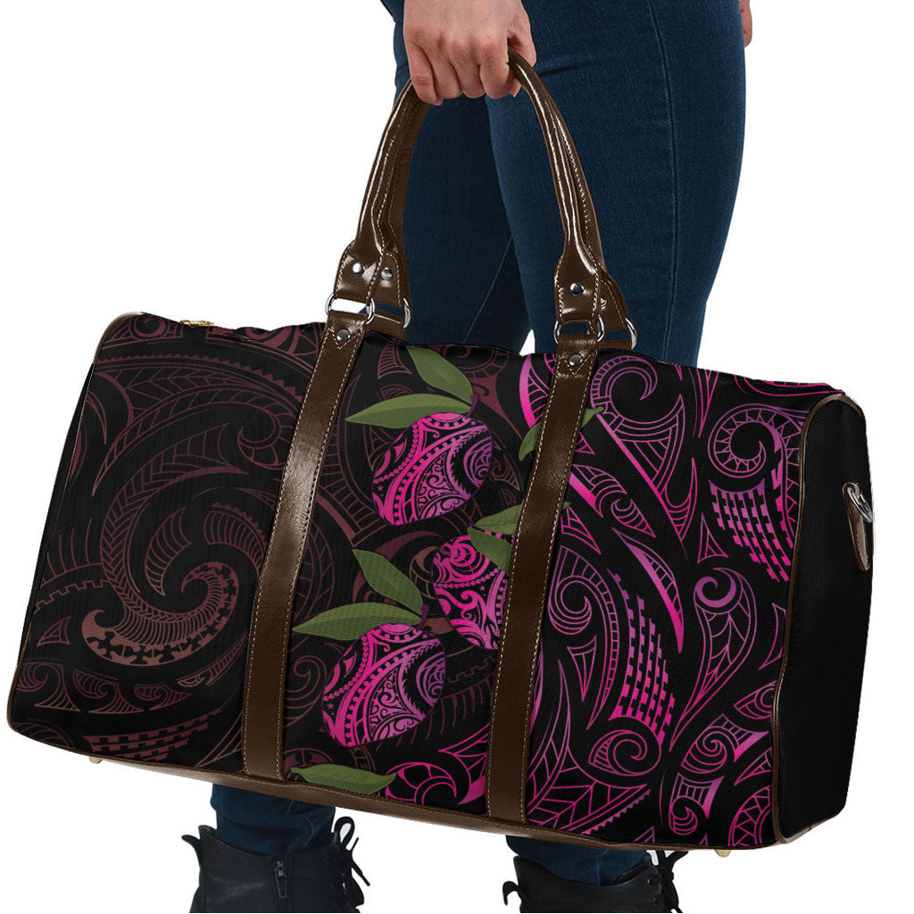 Hawaiian Mango Tribal Tattoo Travel Bag Pink Pacific Traditional Pattern LT9 - Polynesian Pride