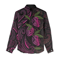 Hawaiian Mango Tribal Tattoo Women Casual Shirt Pink Pacific Traditional Pattern LT9 - Polynesian Pride