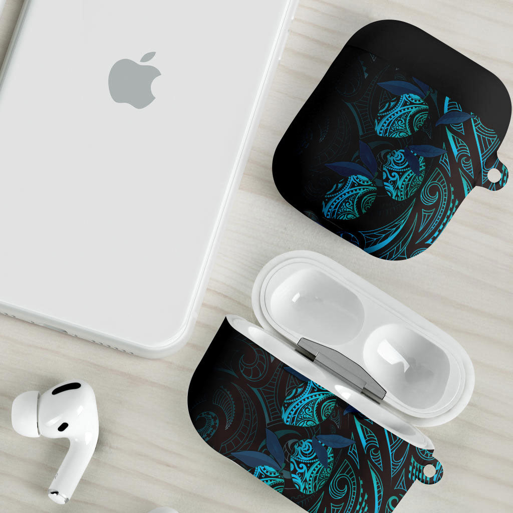 Hawaiian Mango Tribal Tattoo AirPods Case Teal Pacific Traditional Pattern LT9 - Polynesian Pride