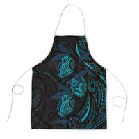 Hawaiian Mango Tribal Tattoo Apron Teal Pacific Traditional Pattern LT9 Teal - Polynesian Pride