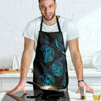 Hawaiian Mango Tribal Tattoo Apron Teal Pacific Traditional Pattern LT9 - Polynesian Pride