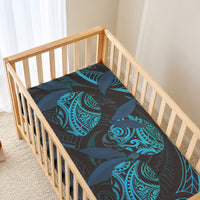 Hawaiian Mango Tribal Tattoo Baby Bed Cover Teal Pacific Traditional Pattern LT9 - Polynesian Pride