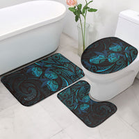 Hawaiian Mango Tribal Tattoo Bathroom Set Teal Pacific Traditional Pattern LT9 - Polynesian Pride