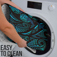 Hawaiian Mango Tribal Tattoo Bathroom Set Teal Pacific Traditional Pattern LT9 - Polynesian Pride