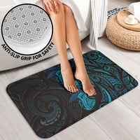 Hawaiian Mango Tribal Tattoo Bathroom Set Teal Pacific Traditional Pattern LT9 - Polynesian Pride