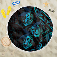Hawaiian Mango Tribal Tattoo Beach Blanket Teal Pacific Traditional Pattern LT9 One Size 150cm Teal - Polynesian Pride