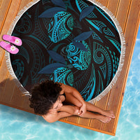 Hawaiian Mango Tribal Tattoo Beach Blanket Teal Pacific Traditional Pattern LT9 - Polynesian Pride