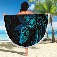 Hawaiian Mango Tribal Tattoo Beach Blanket Teal Pacific Traditional Pattern LT9 - Polynesian Pride