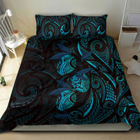 Hawaiian Mango Tribal Tattoo Bedding Set Teal Pacific Traditional Pattern LT9 - Polynesian Pride