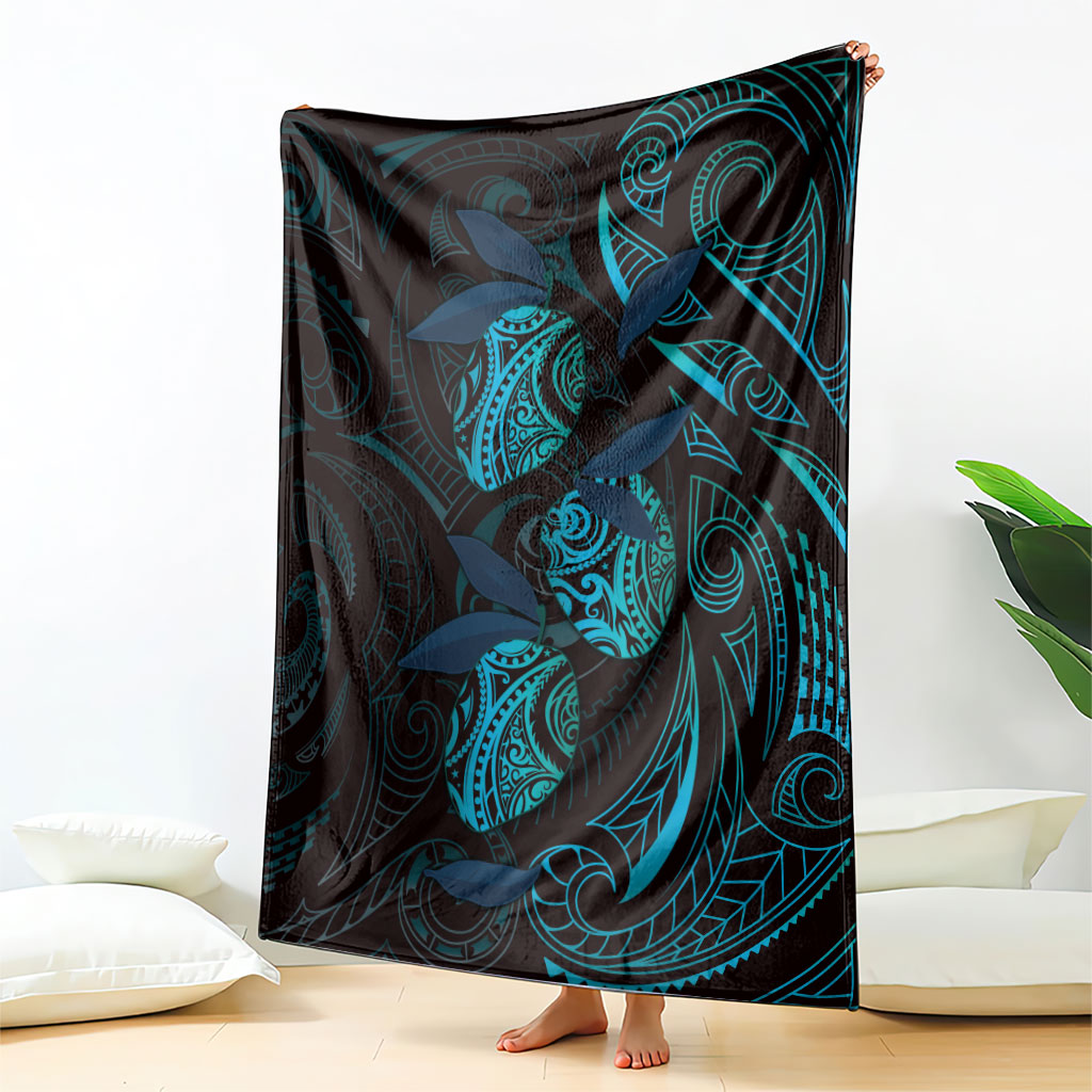 Hawaiian Mango Tribal Tattoo Blanket Teal Pacific Traditional Pattern LT9 - Polynesian Pride