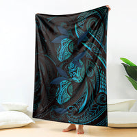 Hawaiian Mango Tribal Tattoo Blanket Teal Pacific Traditional Pattern LT9 - Polynesian Pride