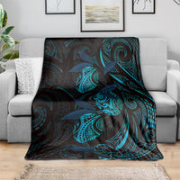 Hawaiian Mango Tribal Tattoo Blanket Teal Pacific Traditional Pattern LT9 - Polynesian Pride