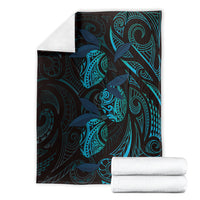 Hawaiian Mango Tribal Tattoo Blanket Teal Pacific Traditional Pattern LT9 - Polynesian Pride