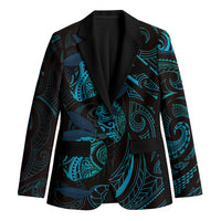 Hawaiian Mango Tribal Tattoo Blazer Teal Pacific Traditional Pattern LT9 Unisex Teal - Polynesian Pride