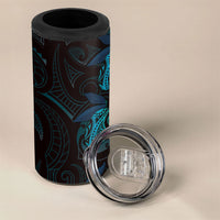 Hawaiian Mango Tribal Tattoo 4 in 1 Can Cooler Tumbler Teal Pacific Traditional Pattern LT9 - Polynesian Pride