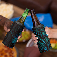 Hawaiian Mango Tribal Tattoo 4 in 1 Can Cooler Tumbler Teal Pacific Traditional Pattern LT9 - Polynesian Pride