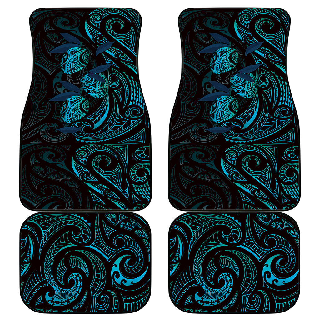 Hawaiian Mango Tribal Tattoo Car Mats Teal Pacific Traditional Pattern LT9 - Polynesian Pride