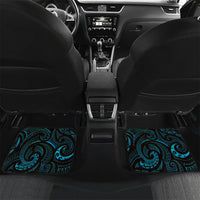 Hawaiian Mango Tribal Tattoo Car Mats Teal Pacific Traditional Pattern LT9 Set 2pcs - Back Teal - Polynesian Pride