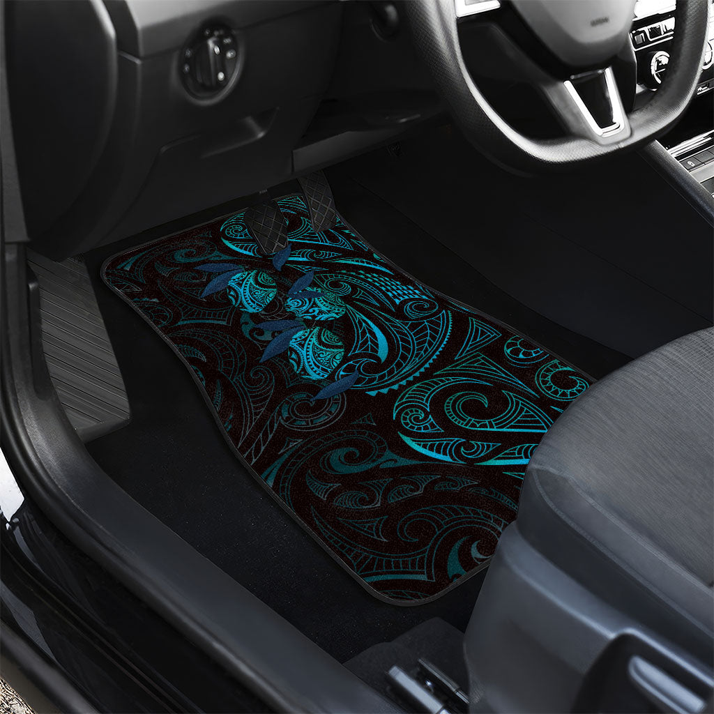 Hawaiian Mango Tribal Tattoo Car Mats Teal Pacific Traditional Pattern LT9 - Polynesian Pride
