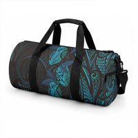 Hawaiian Mango Tribal Tattoo Duffle Bag Teal Pacific Traditional Pattern LT9 - Polynesian Pride