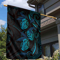 Hawaiian Mango Tribal Tattoo Garden Flag Teal Pacific Traditional Pattern LT9 - Polynesian Pride