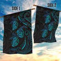 Hawaiian Mango Tribal Tattoo Garden Flag Teal Pacific Traditional Pattern LT9 - Polynesian Pride
