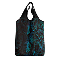 Hawaiian Mango Tribal Tattoo Grocery Bag Teal Pacific Traditional Pattern LT9 - Polynesian Pride